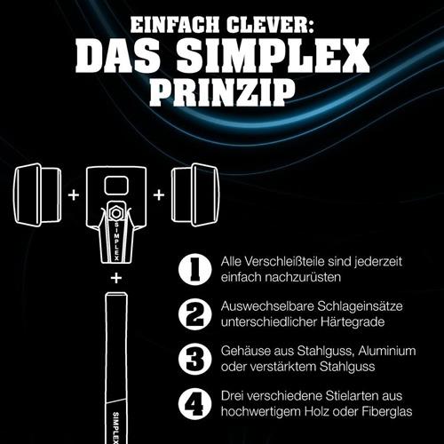 Schonhammer SIMPLEX L.295mm Kopf-D.30mm weich/mittelhart HO