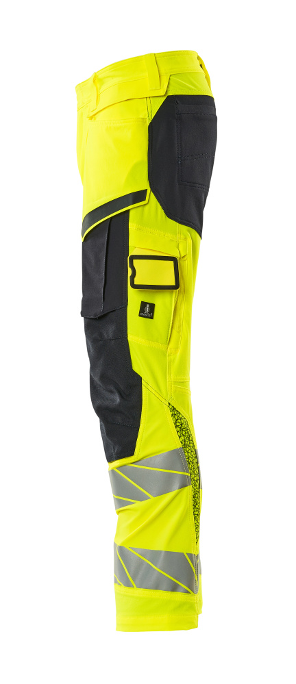 Hose mit Knietaschen ACCELERATE SAFE Hi-vis Gelb/Schwarzblau 90C48