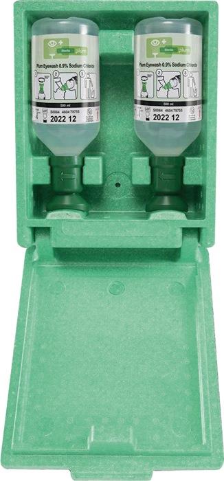 Augenspülstation 2 x 0,5 l H280xB230xT110ca.mm Haltbarkeit 3 Jahre(ungeöffnete Flasche) PLUM