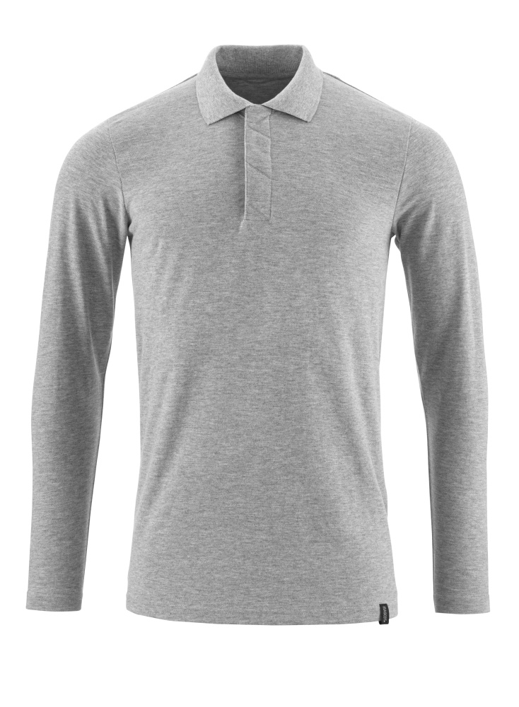 Polo-Shirt, Langarm CROSSOVER Grau-meliert 2XLONE