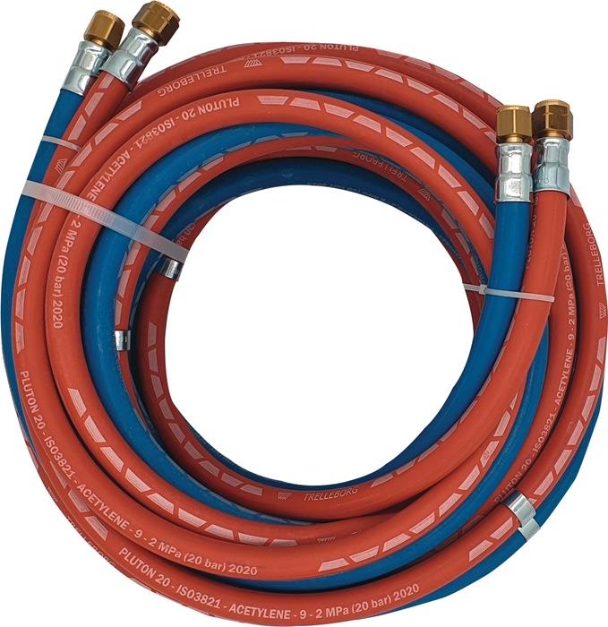 Autogengasschlauch Wandstärke 5 / 3,5 mm blau / rot 10 m