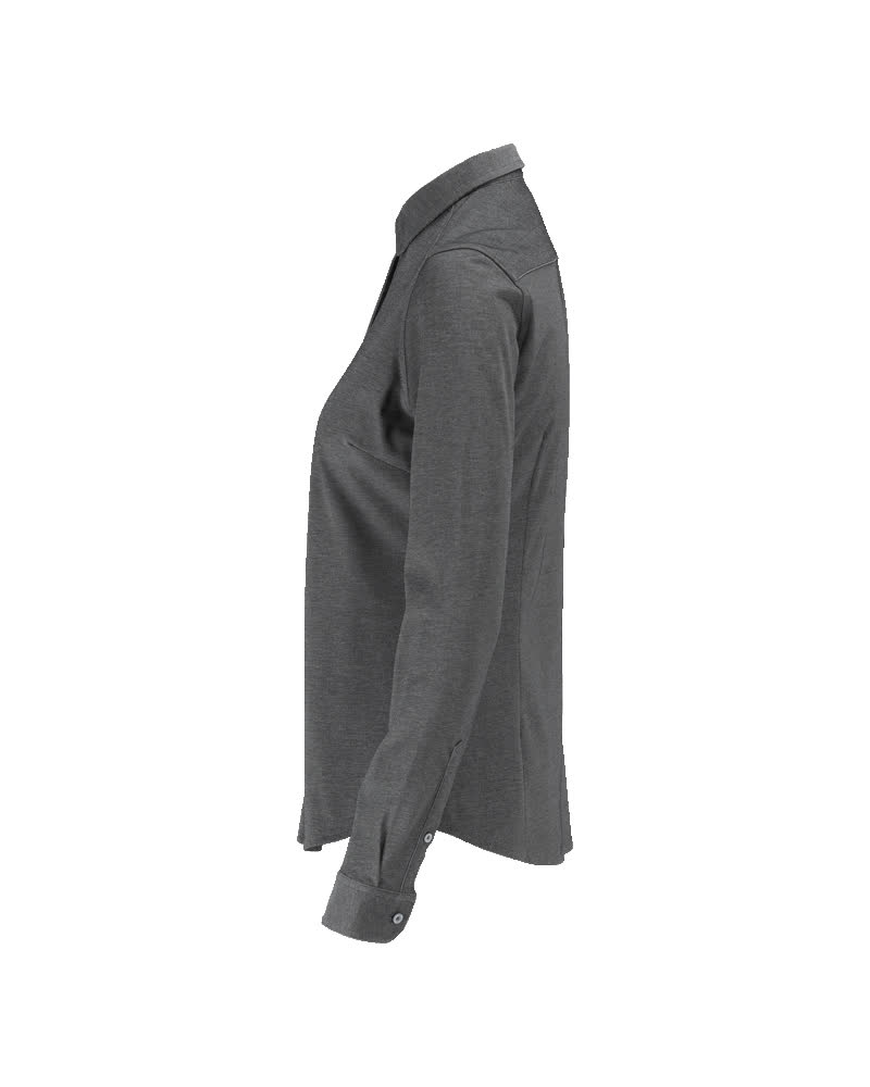 Damen-Passform Hemd FRONTLINE Dunkelanthrazit/Hellgrau-meliert 40