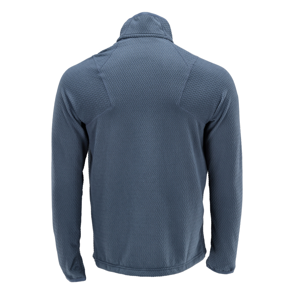 Microfleece Pullover mit kurzem Reißverschluss CUSTOMIZED Steinblau XS