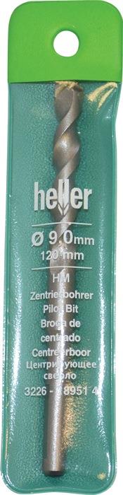 Zentrierbohrer Ø 9 mm Gesamtlänge 120 mm HELLER