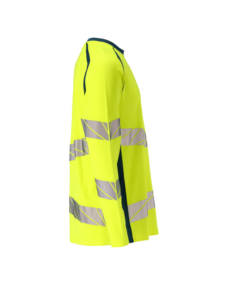 Langarmshirt ACCELERATE SAFE Hi-vis Gelb/Dunkelpetroleum L  ONE
