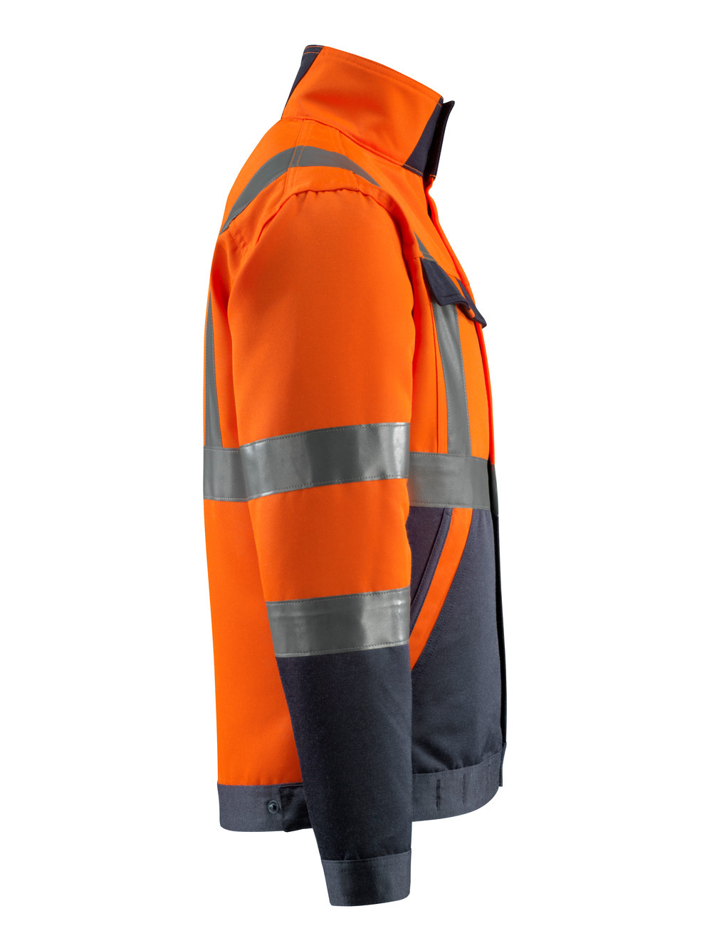 Jacke SAFE LIGHT Hi-vis Orange/Schwarzblau L