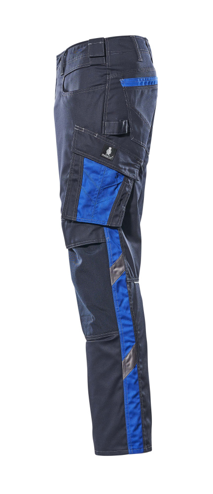 Hose mit Knietaschen UNIQUE Schwarzblau/Kornblau 82C48