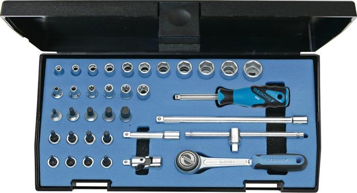 Steckschlüsselsatz 20 ITU-3 36-teilig 1/4 ″ Schlüsselweiten 4-14 mm Anzahl Zähne 72 6-Kant GEDORE