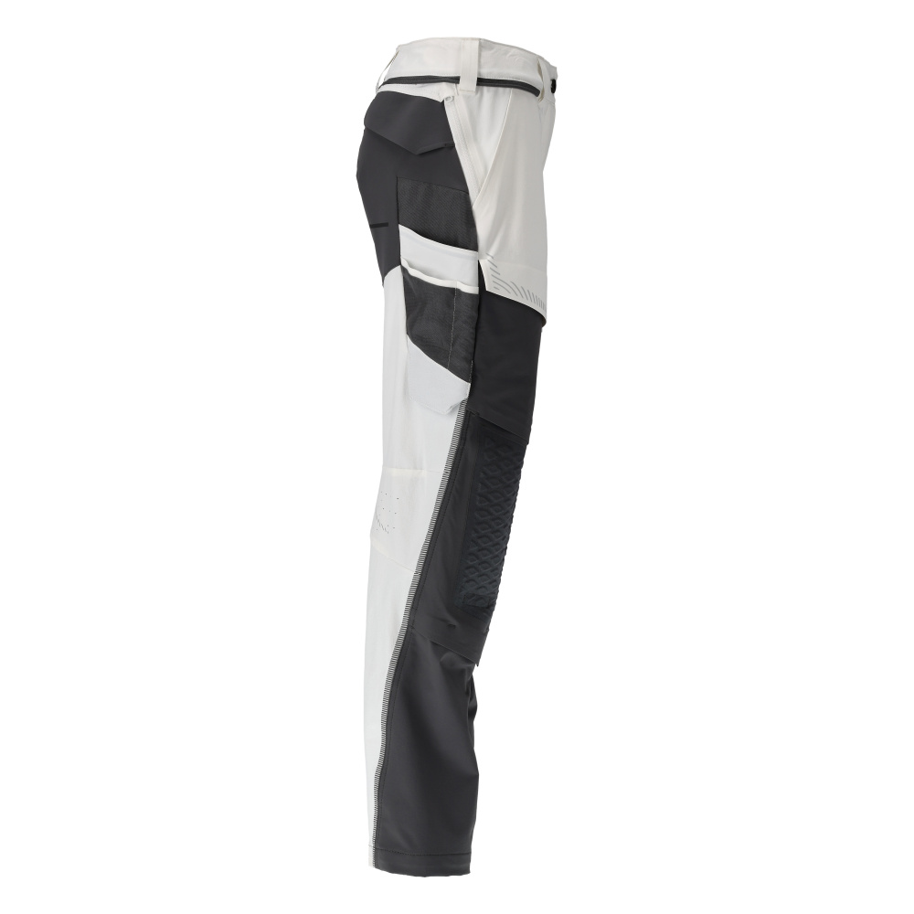 Damen-Passform DIAMOND Hose mit Knietaschen, Maler CUSTOMIZED Weiß/Anthrazitgrau 82C50