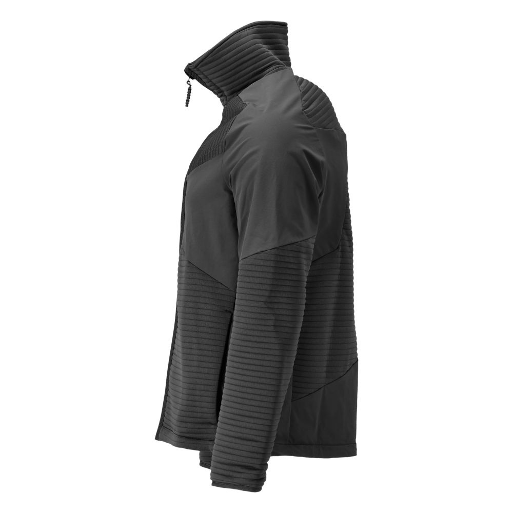 Fleecepullover mit Reißverschluss und Futter CUSTOMIZED Schwarz M