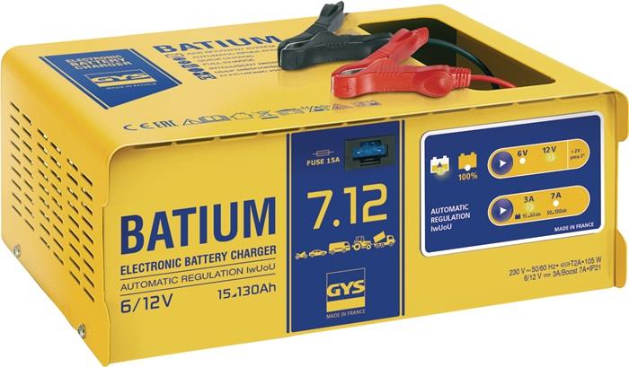 Batterieladegerät BATIUM 7-12 6 / 12 V effektiv: 11 / arithmetisch: 3-7 A GYS