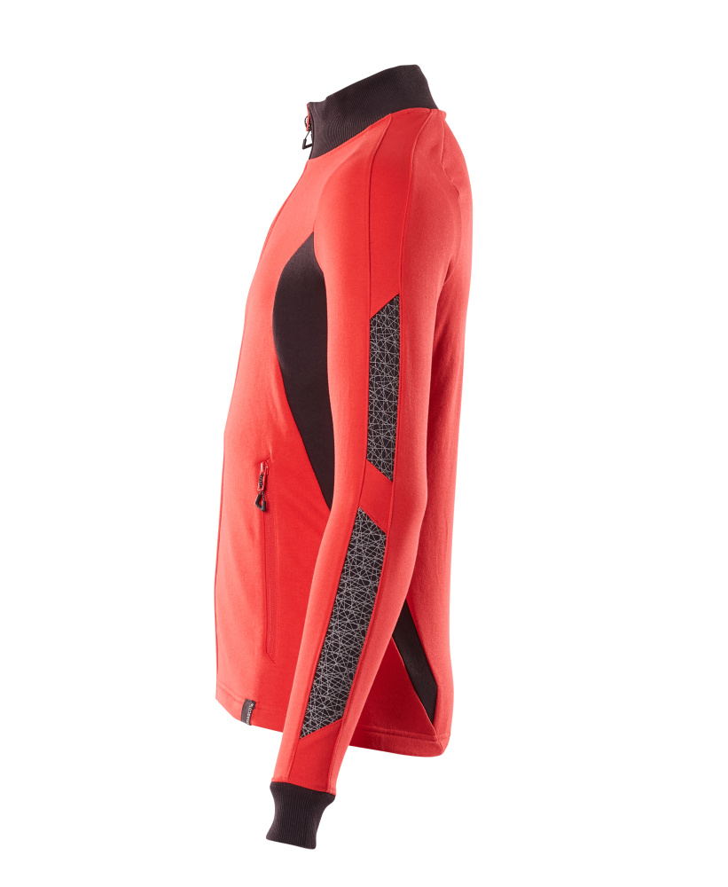 Sweatshirt mit Reißverschluss ACCELERATE Verkehrsrot/Schwarz 3XLONE