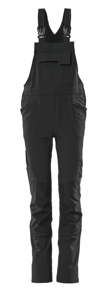 Latzhose für Kinder ACCELERATE Schwarz 128