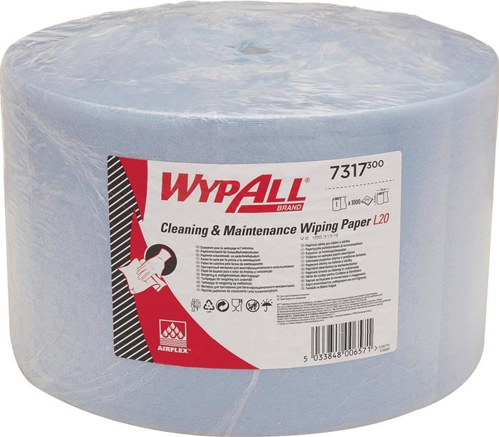 Wischtuch WYPALL* L20 EXTRA+ 7317 L.ca.380 mmxB.ca.235 mm blau 2-lagig KIMBERLY-CLARK