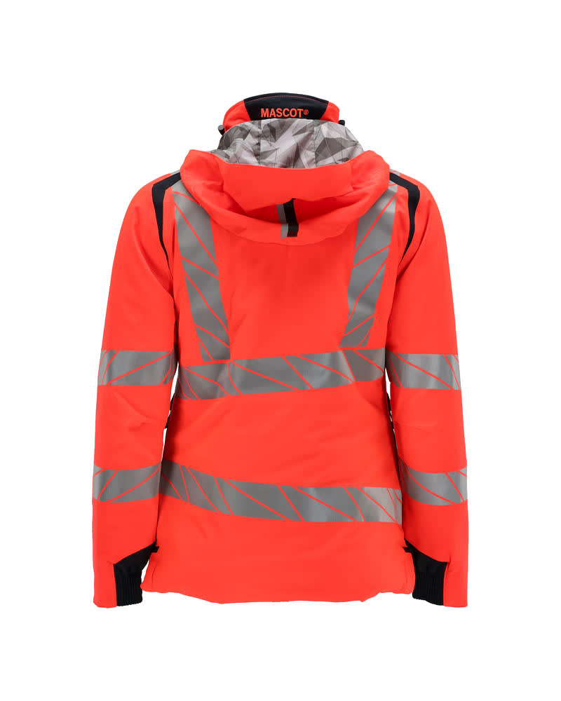Damen-Passform Winterjacke ACCELERATE SAFE Hi-vis Rot/Schwarzblau 3XL