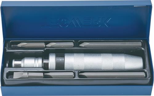 Schraubenlösersatz 8-tlg.1/2 Zoll in Stahlbl.-Kass.TECWERK