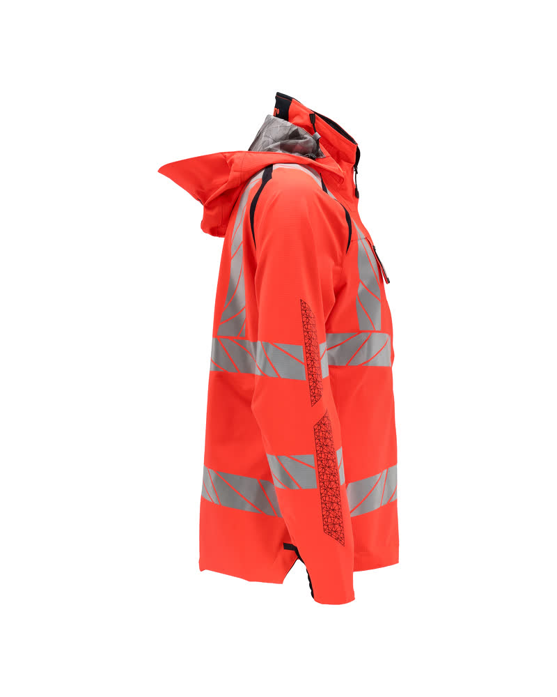Damen-Passform Hardshelljacke ACCELERATE SAFE Hi-vis Rot/Schwarzblau L