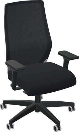 Bürodrehstuhl m.Synchr.-Techn.grau tonal 400-520mm m.Lehnen Trgf.110kg ZÜCO