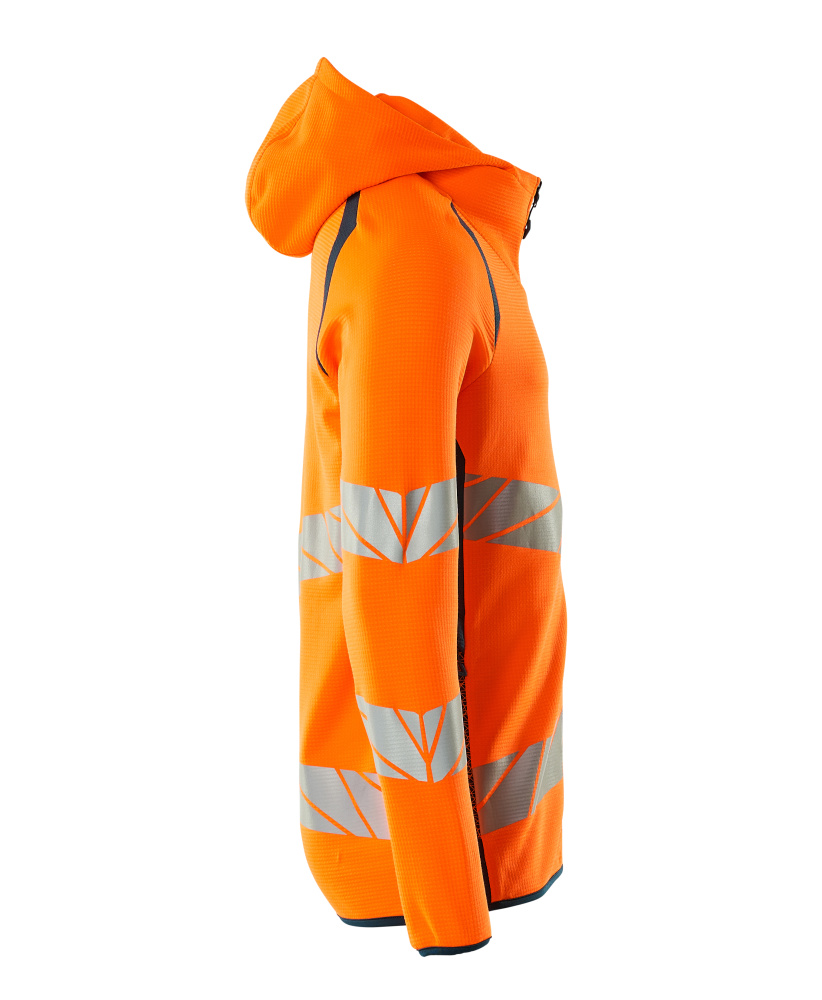 Kapuzenpullover mit Reißverschluss ACCELERATE SAFE Hi-vis Orange/Dunkelpetroleum XS