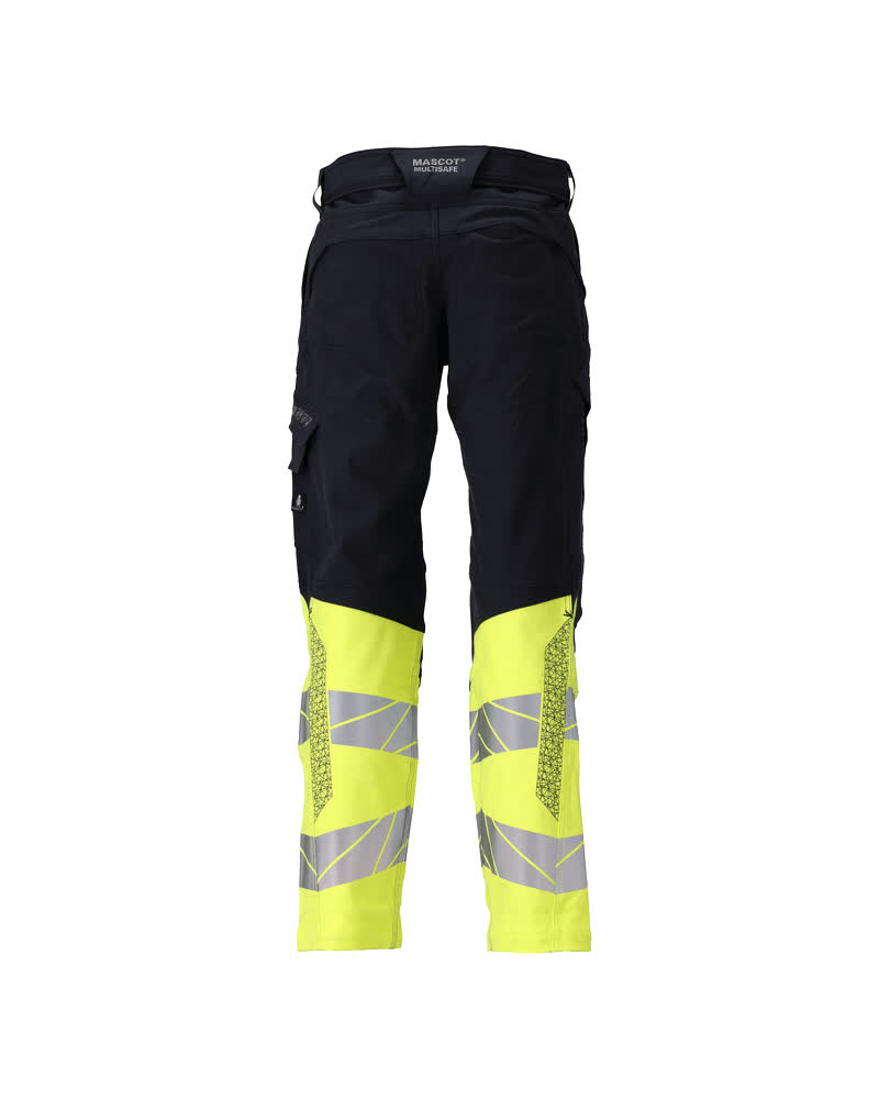 Hose mit Knietaschen ACCELERATE MULTISAFE Schwarzblau/Hi-vis Gelb 76C47