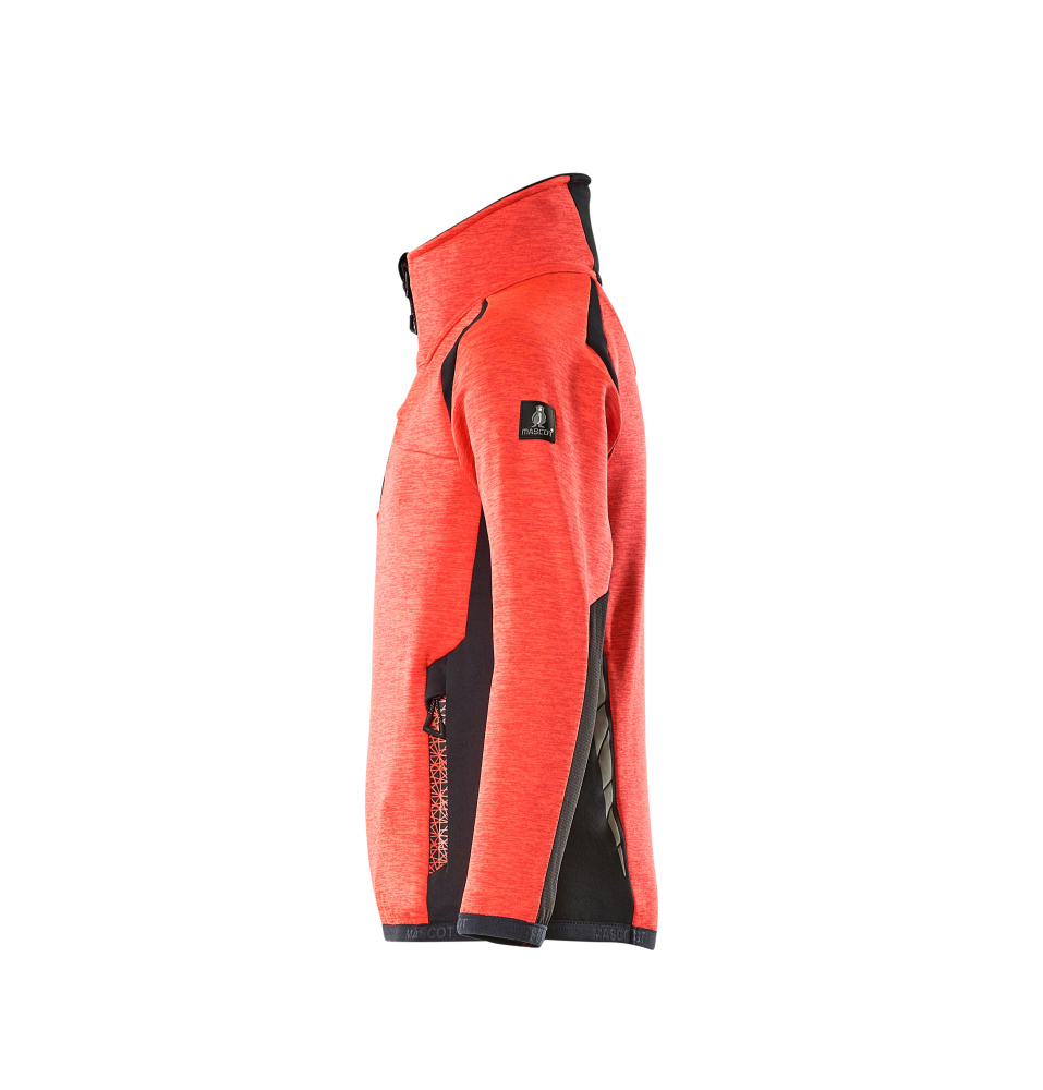 Fleecejacke für Kinder ACCELERATE SAFE Hi-vis Rot/Schwarzblau 152