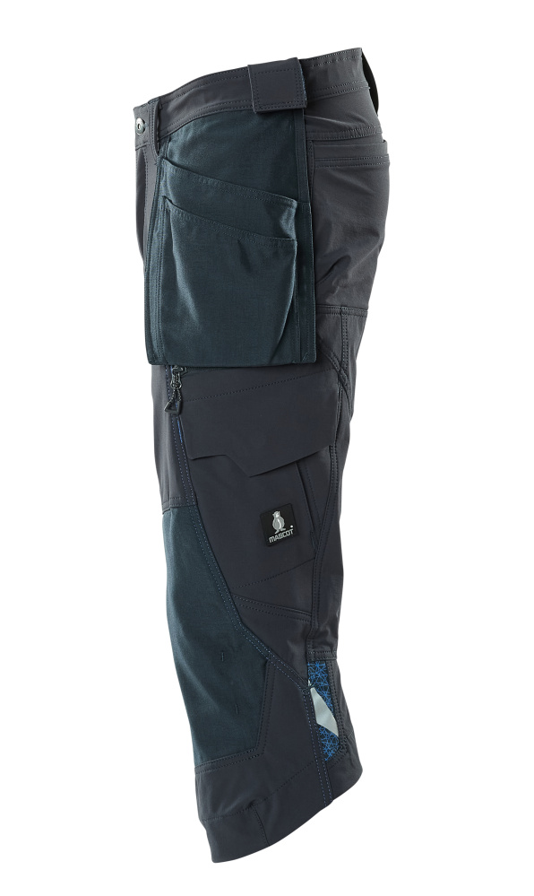 Dreiviertel-Hose mit Hängetaschen ACCELERATE Schwarzblau C44