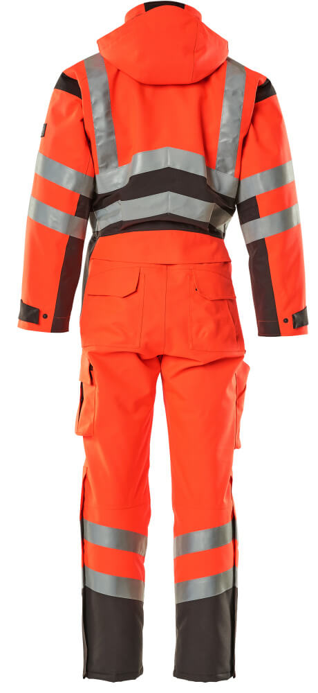 Winteroverall SAFE YOUNG Hi-vis Rot/Dunkelanthrazit 4XL