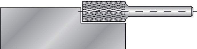 Frässtift ZYAS Hartmetall Blank Verzahnung KVZ 4 mit Stirn 10 mm 20 mm 60 mm 6 mm