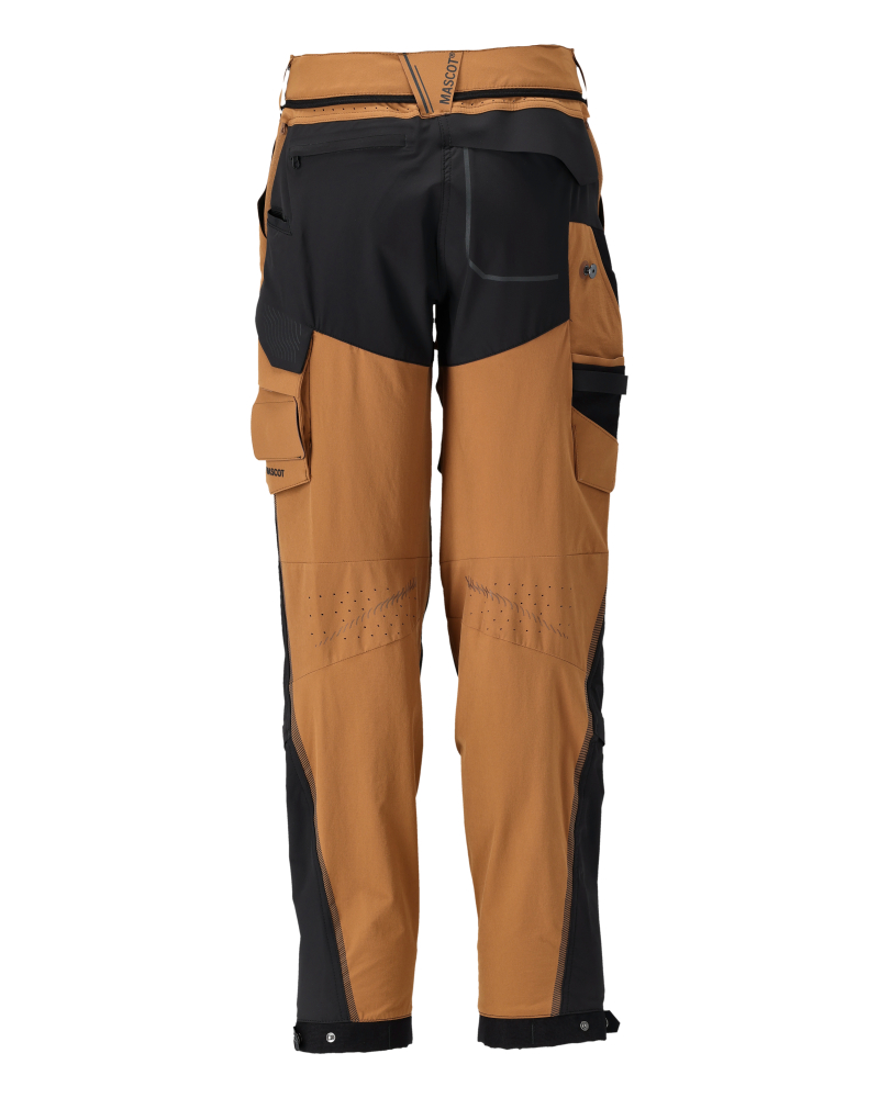 Damen-Passform DIAMOND Hose mit Knietaschen CUSTOMIZED Nussbraun/Schwarz 82C50