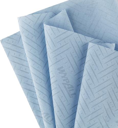 Putztuch WYPALL L10 7407 L.ca.380xB.ca.183mm blau 1-lagig,perforiert,RCS 6 RL/KT
