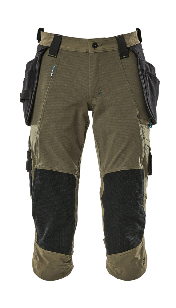 Dreiviertel-Hose mit Hängetaschen ADVANCED Moosgrün C42