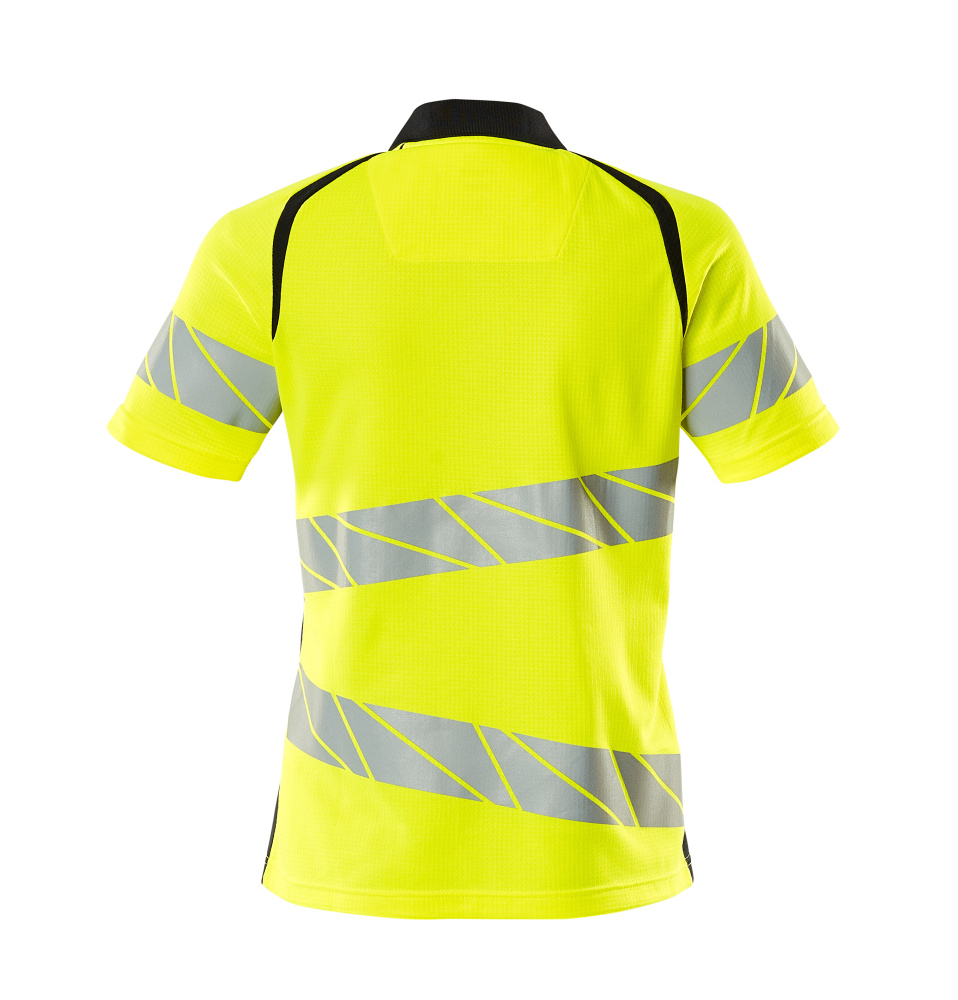 Damen-Passform Polo-Shirt ACCELERATE SAFE Hi-vis Gelb/Schwarzblau L  ONE