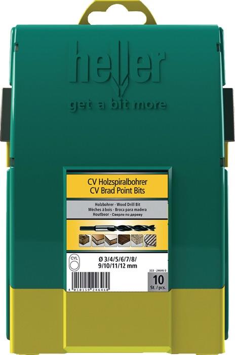 Holzspiralbohrersatz 10 teilig Ø 3, 4, 5, 6, 7, 8, 9, 10, 11, 12 mm