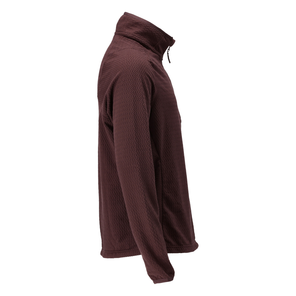 Microfleece Pullover mit kurzem Reißverschluss CUSTOMIZED Bordeaux XS