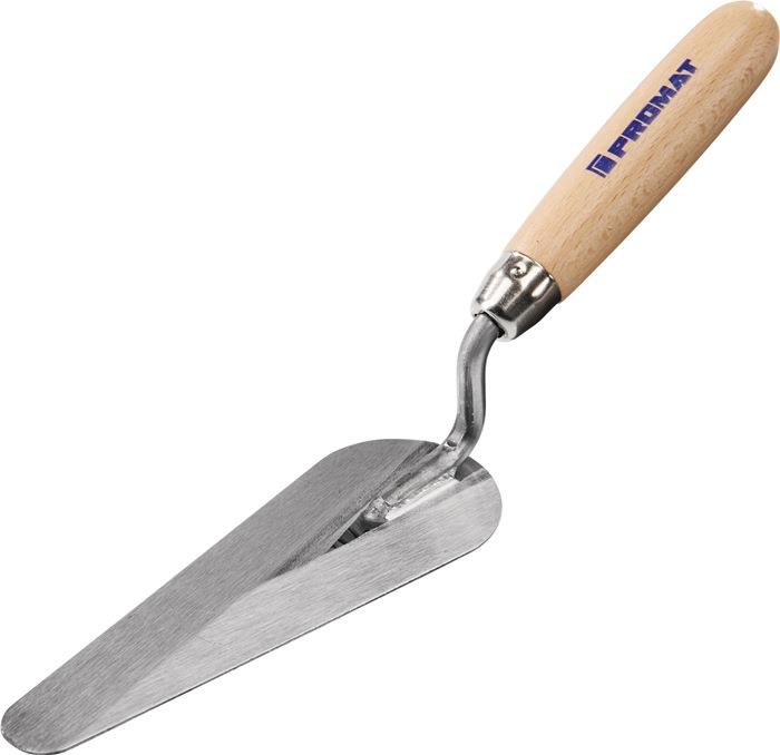 Katzenzungenkelle Länge 160 mm PROMAT blank Stahl gehärtet, geschliffen Stahl gehärtet, m. Buchenholzheft