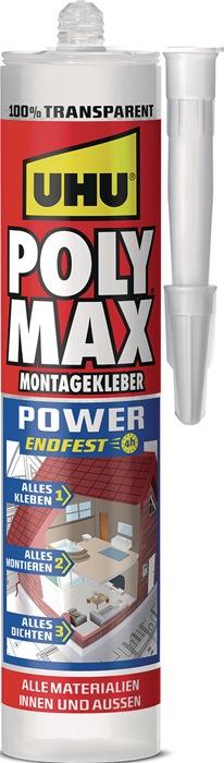 Kleb- und Dichtstoff POLY MAX POWER transparent 300 g Kartusche UHU