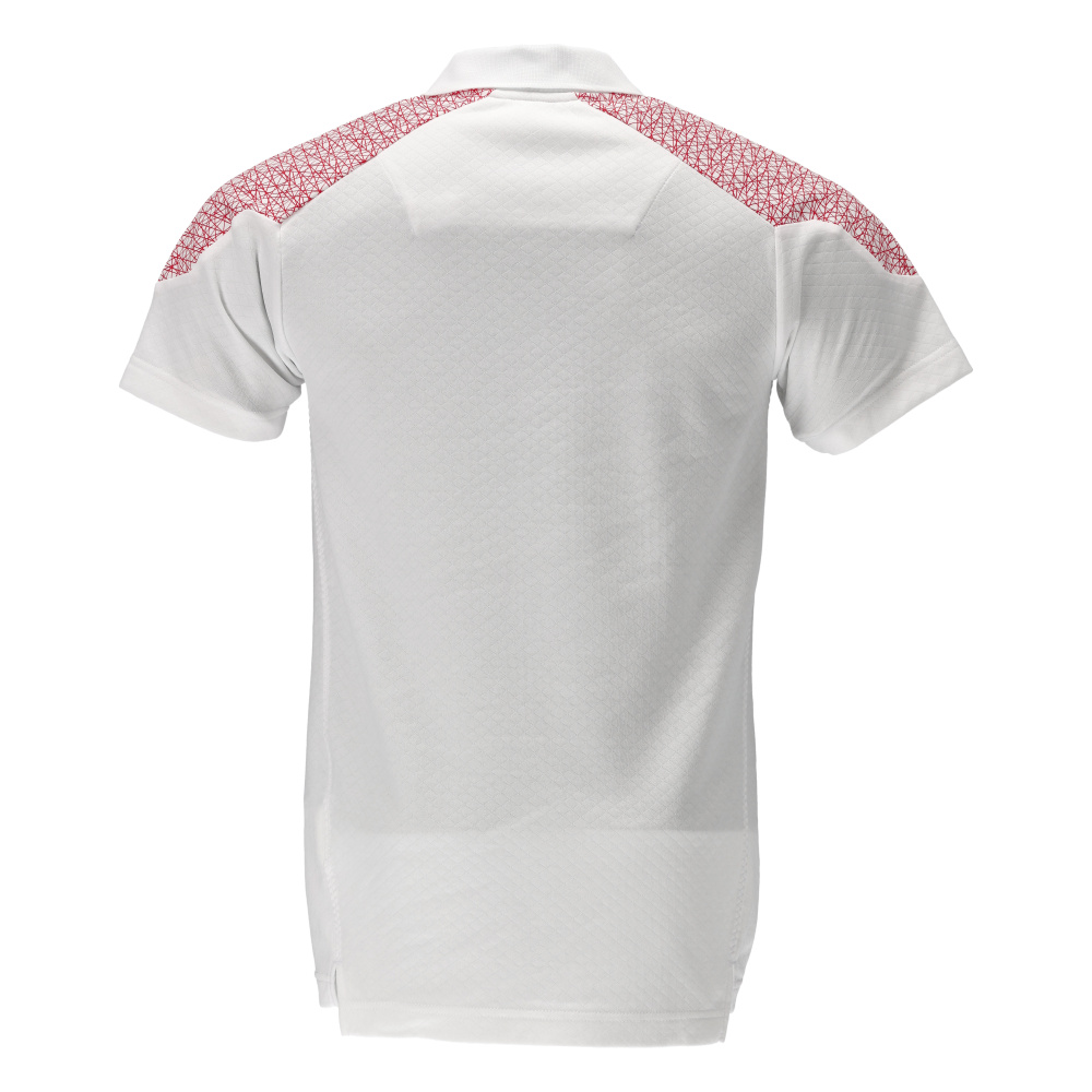 Polo-Shirt FOOD & CARE Weiß/Verkehrsrot 6XL