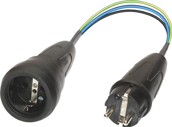 Messadapter für 1-phasige Verbraucher Schutzkontaktsteckdose an -Kupplung