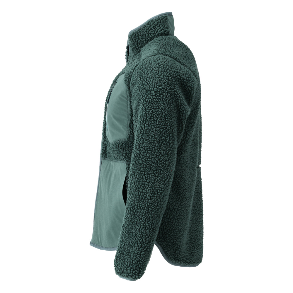 Faserpelz Jacke mit Reißverschluss CUSTOMIZED Waldgrün XL