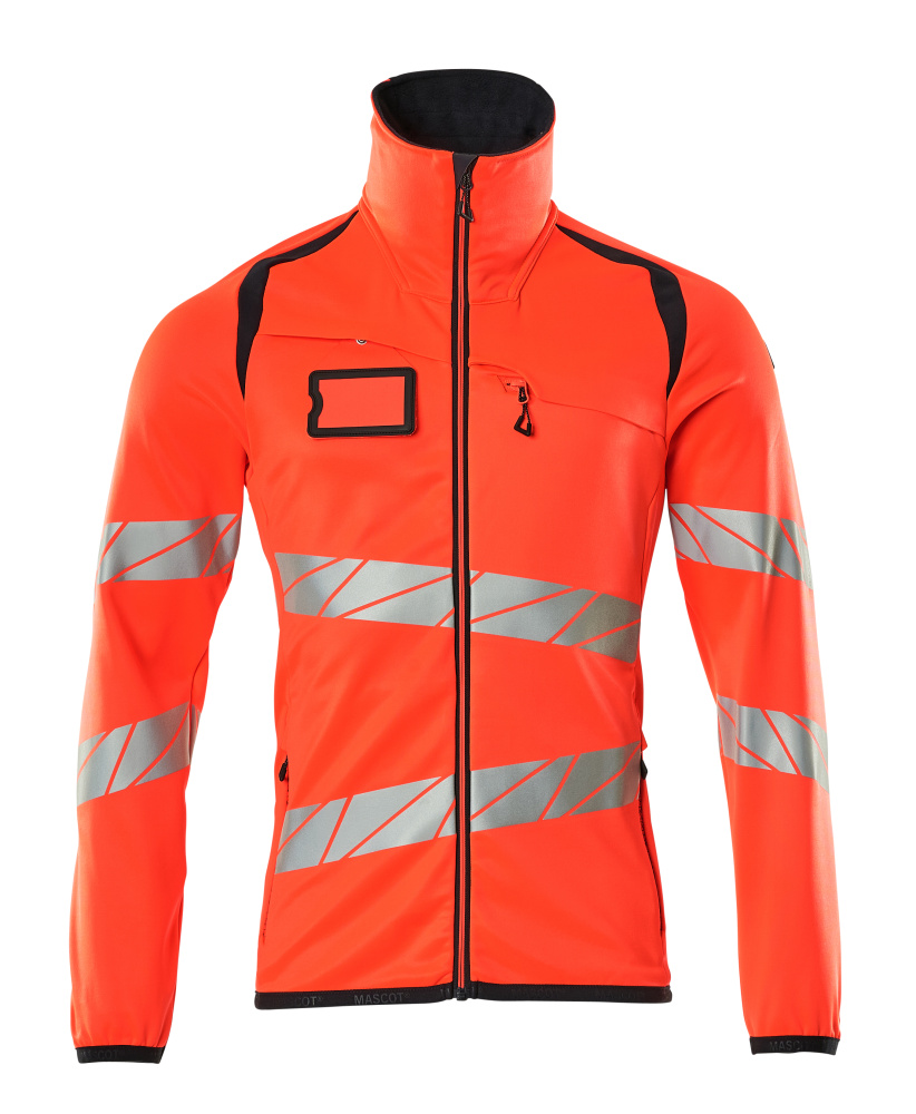 Fleecejacke ACCELERATE SAFE Hi-vis Rot/Schwarzblau L