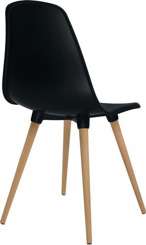 Mehrzweckstuhl schwarz Holzbeine Buche VE=2 St.im Krt.TOPSTAR