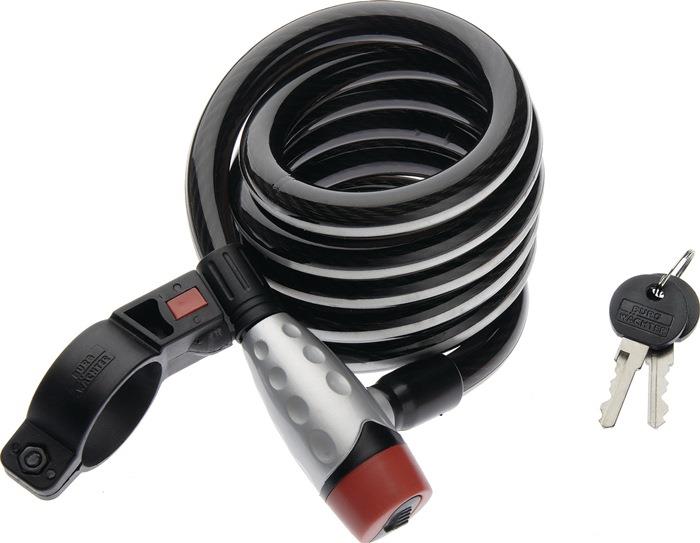 Zweiradschloss 1650 180 Reflex Länge 180 cm Seil-Ø 15 mm schwarz Stahl BURG-WÄCHTER
