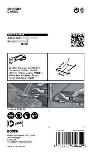 Tauchsägeblatt AIZ 20 AIT B.20mm Eintauch-T.40mm 1 St.Starlock 2608900012 BOSCH
