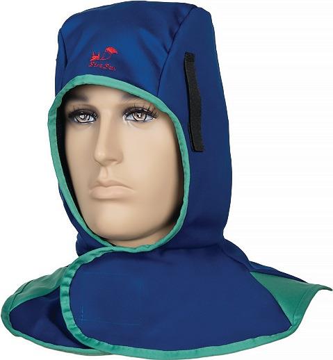 Schweißerhaube EN ISO 11611:2015 Kl. 1/A1+A2 blau