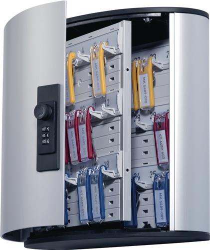 Schlüsselschrank Key-Box H280xB302xT118mm 1-türig Zahlenschl.Anz.Hak.36