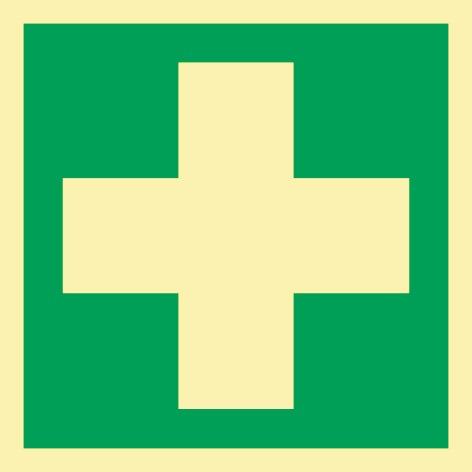 Rettungszeichen ASR A1.3/DIN EN ISO 7010/DIN 67510 L148xB148 mm Erste Hilfe Folie