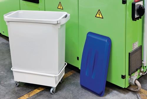 Wertstoffsammler 60l H600xB280xT590mm grau o.Deckel,lebensmittelecht DURABLE