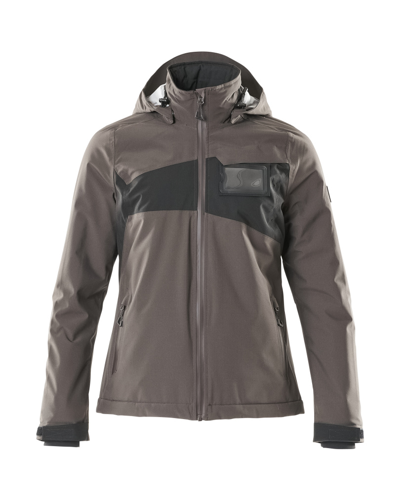 Damen-Passform Winterjacke ACCELERATE Dunkelanthrazit/Schwarz M