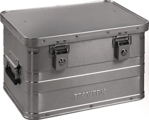 Aluminiumbox L430xB330xH275mm 29l m.Klappverschluss u.Zylinderschl.TECWERK