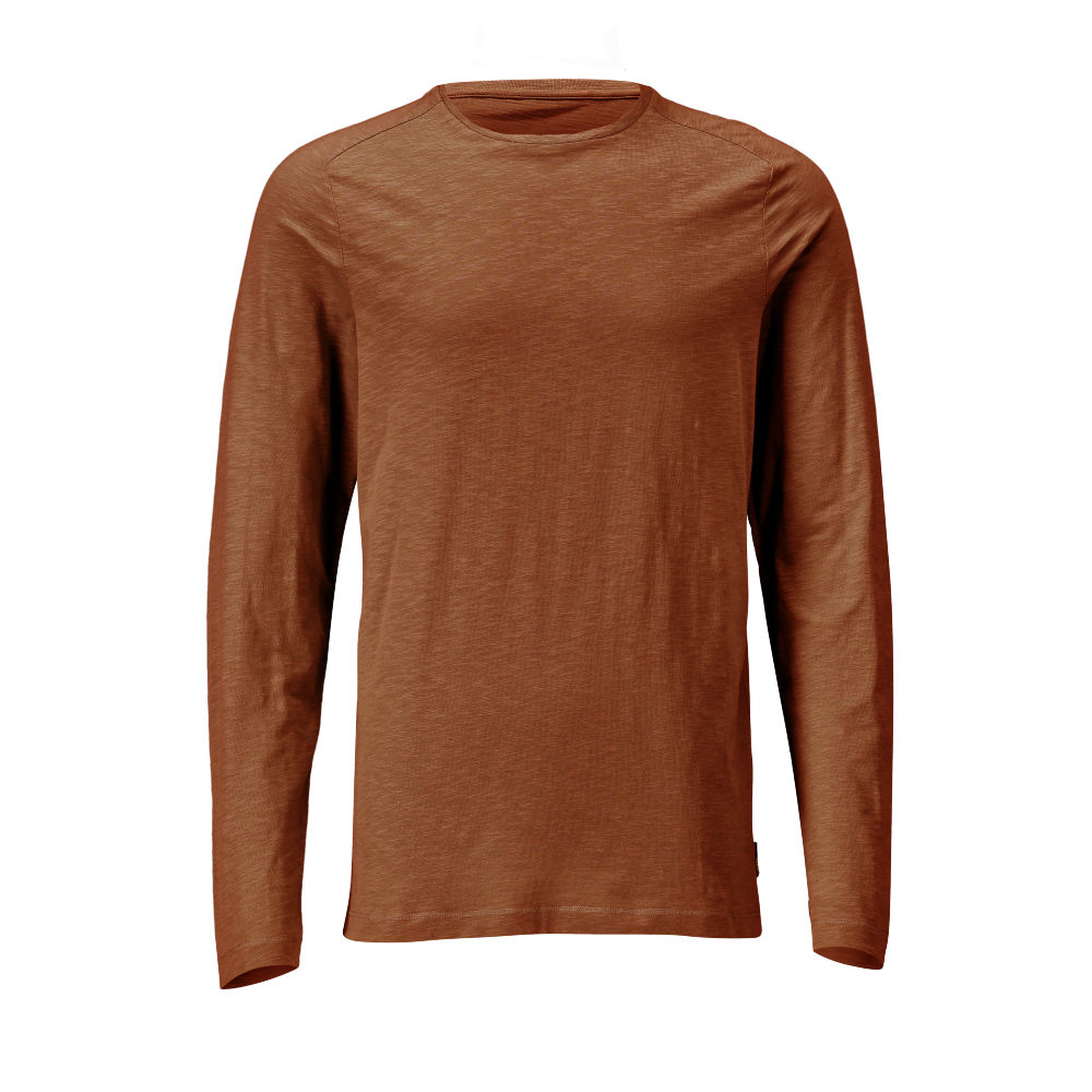 Langarmshirt CUSTOMIZED Nussbraun 3XL